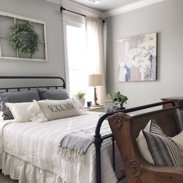 Master Bedroom details and my barn and willow window treatments